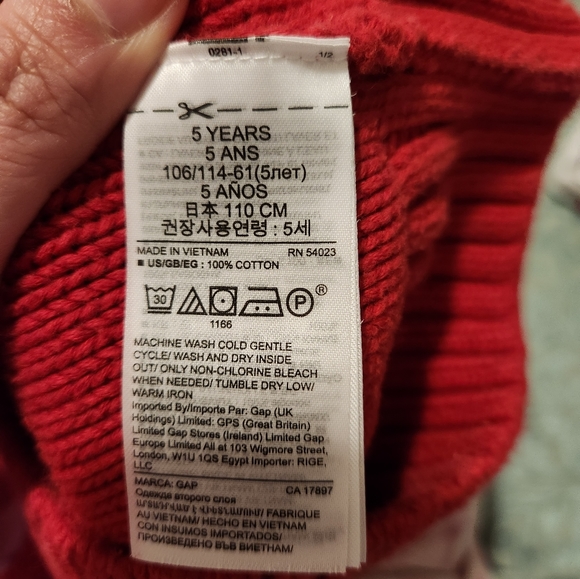 Gap cotton sweater size 5 girl - Picture 3 of 3